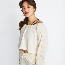 Women Sweatshirts - adidas Originals Relaxed Risque Crew Neck - White-White