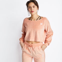 Women Sweatshirts - adidas Originals Relaxed Risque Crew Neck - Pink-Pink