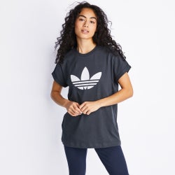 Women T-Shirts - adidas Originals Aerobic Shortsleeve Tee - Charcoal-Charcoal