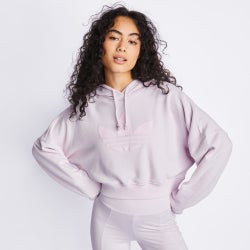 Women Hoodies - adidas Originals Aerobic Over The Head Hoody - Pink-Pink