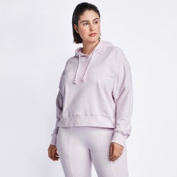Women Hoodies - adidas Originals Aerobic Plus Over The Head Hoody - Pink-Pink