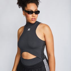 Women Bodysuits - adidas Originals Aerobic Plus Bodysuit - Charcoal-Charcoal
