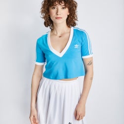 Women T-Shirts - adidas Originals Shortsleeve Tee - Blue-Blue
