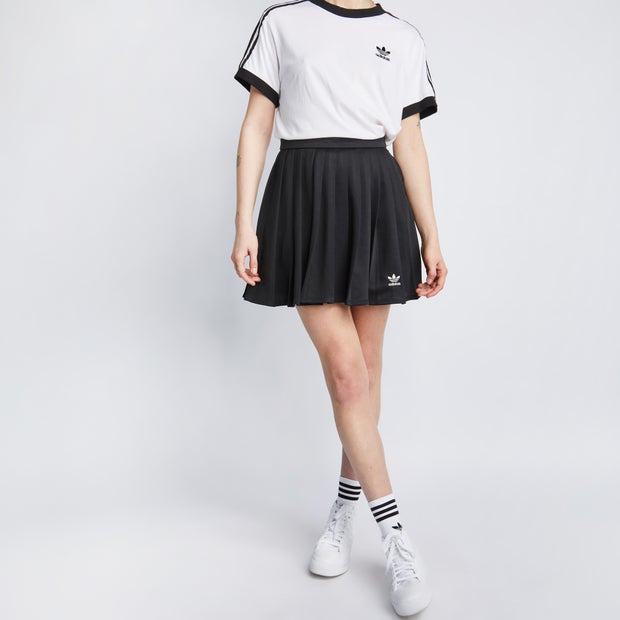 Adidas Originals Skirt - Dames Rokken - Black - Katoen Fleece - Maat 34 - Foot Locker