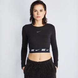 Women T-Shirts - Nike Sportswear Tape - Black-Dk Smoke Grey