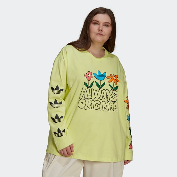 adidas Always Original Graphic Long Sleeve (Plus Size) - Damen T-Shirts