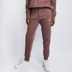 Femme Pantalons - Nike Phoenix - Plum Eclipse-White-Brown