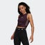 adidas Techfit Training Crop Top With Branded Tape - Femme Vestes Shadow Maroon-Ecru Tint