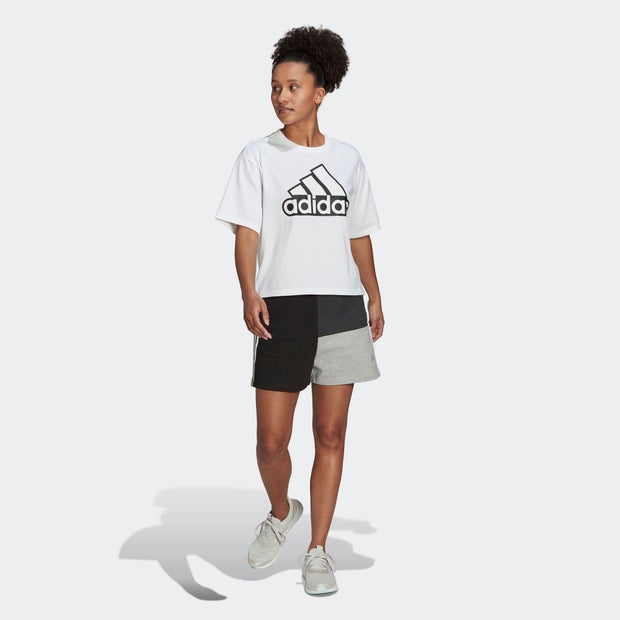 Adidas Ess 3-Stripes Colorblock Oversized - Dames Korte Broeken