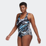 adidas Positivisea 3-Stripes Graphic Swimsuit + - Femme Maillots de bain Black-White
