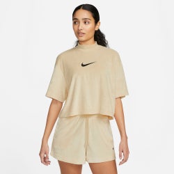 Femme T-Shirts - Nike Swoosh - Pale Vanilla-Black-White