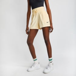 Mujer Shorts - Nike Swoosh - Pale Vanilla-Black-White