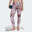 adidas Yoga Essentials Print 7/8 Tights - Damen Leggings Bliss Lilac-Off White