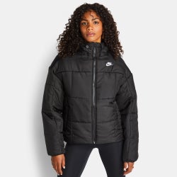 Women Jackets - Nike Sportswear Puffer Therma-FIT Loose Hooded Jacket - Black