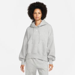 Femme Hoodies - Nike Phoenix - Dk Grey Heather-Sail
