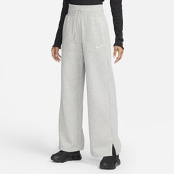 Women Pants - Nike Sportswear Phoenix High-waisted Wide-leg - Dark Grey Heather-Sail