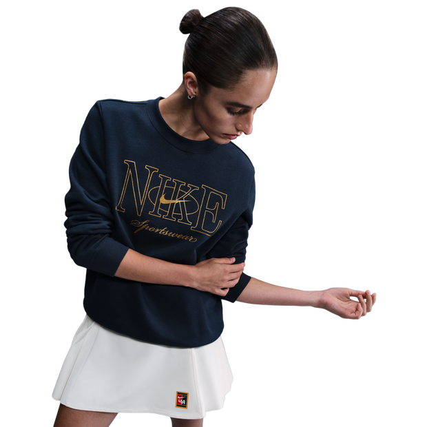 Image of Nike Club female Felpe - Blu - Jersey di cotone - Foot Locker035