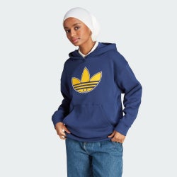 Damen Hoodies - adidas Pearl Trefoil Boyfriend - Dark Blue-Dark Blue