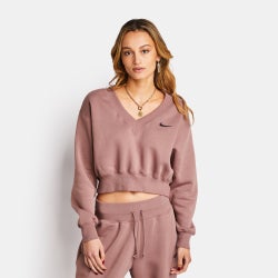 Damen Sweatshirts - Nike Phoenix - Smokey Mauve-Black