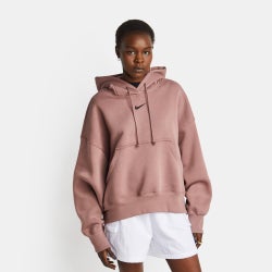 Damen Hoodies - Nike Phoenix Oos - Smokey Mauve-Black