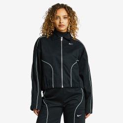 Damen Track Tops - Nike Street - Black-Light Pumice-White