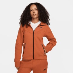 Femme Hoodies - Nike Tech Fleece - Burnt Sunrise-Black