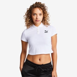 Damen Polo Shirts - Puma Classic Cropped - White-White