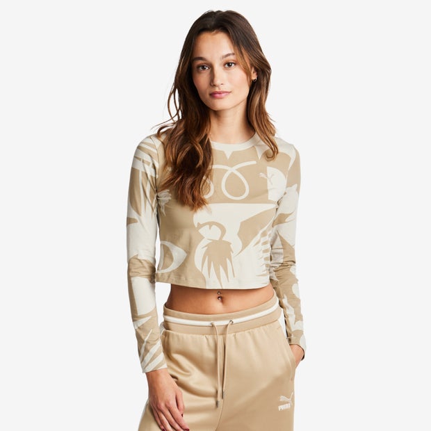Puma Classics Artisanal Baby female Magliette - Beige - Poly Jersey - Foot Locker