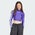 adidas 3-Stripes Cropped Long-sleeve - Damen T-Shirts Energy Ink-Energy Ink