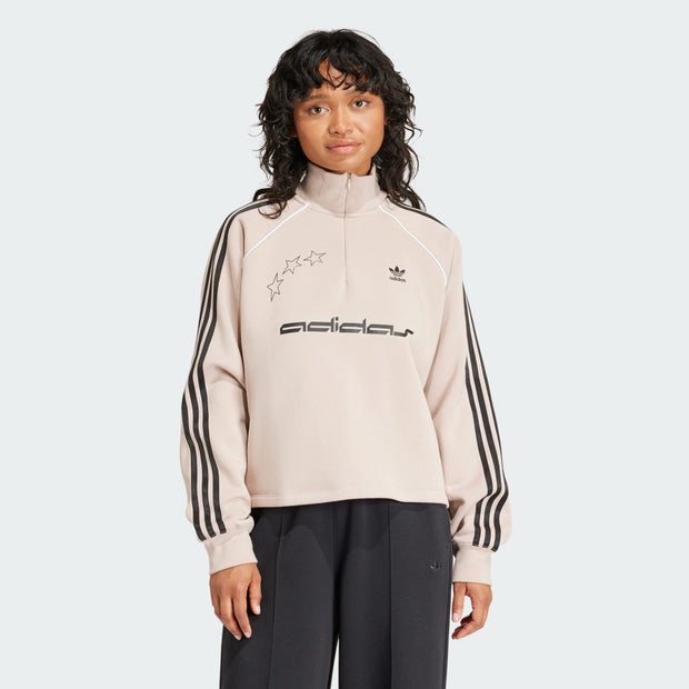 Image of Adidas 1/2 Zip Sweatshirt - Donna Sweatshirts