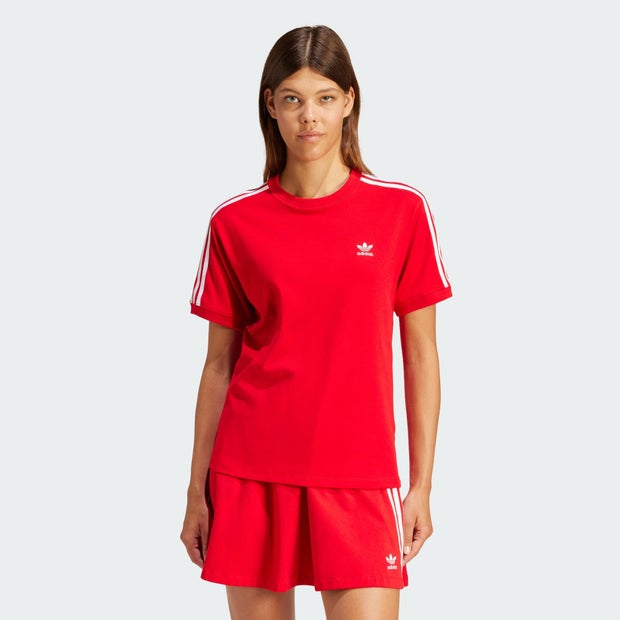 Image of Adidas 3 Stripes female Magliette - Rosso - Jersey di cotone - Foot Locker035