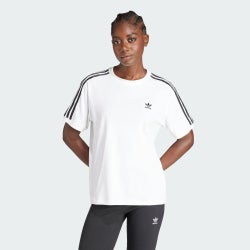 Femme T-Shirts - adidas 3 Stripes - White-White