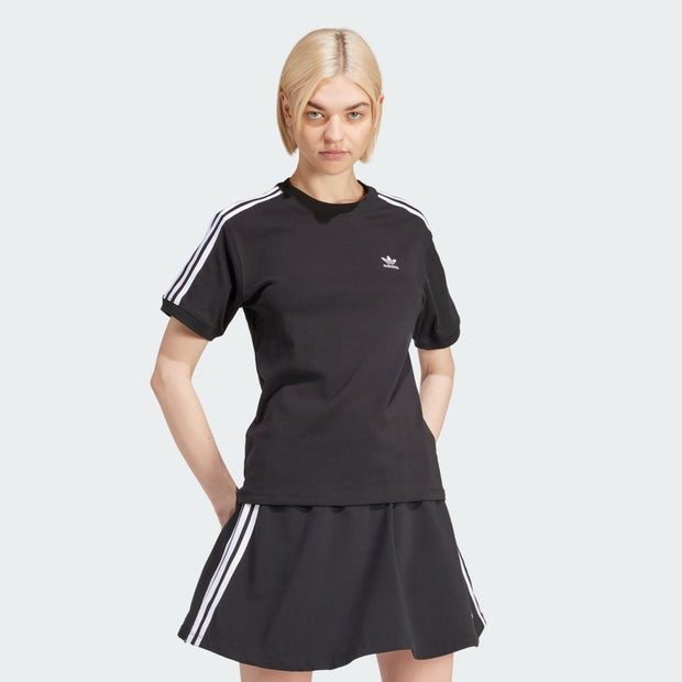 Image of Adidas 3 Stripes female Magliette - Nero - Jersey di cotone - Foot Locker035