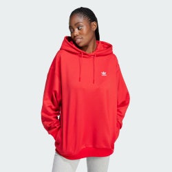 Donna Hoodies - adidas Trefoil Oversized - Better Scarlet-Better Scarlet