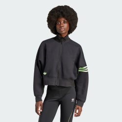 Damen Track Tops - adidas Neuclassics - Black-Semi Green Spark