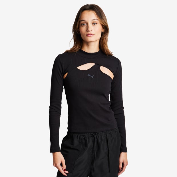Puma Dare To Matrix Ballet Damen T-Shirts - Schwarz - Größe: XL - Poly Jersey - Foot Locker