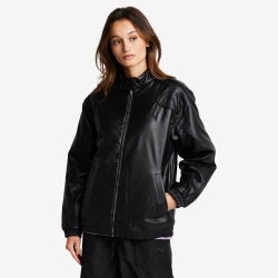 Women Jackets - Puma Archive Pleather Racer - Black-Black