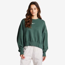 Damen Sweatshirts - Nike Phoenix Oos - Vintage Green-Sail