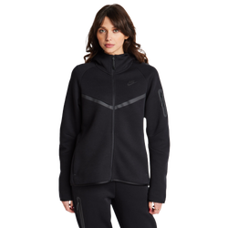 Damen Hoodies - Nike Tech Fleece - Black-Black