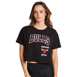 Women T-Shirts - Pro Standard Retro Classic Bulls Boxy - Blk-Red