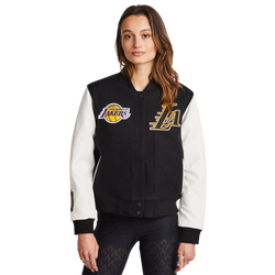 Mujer Jackets - Pro Standard Chenille Lakers Varsity - Blk-Wht