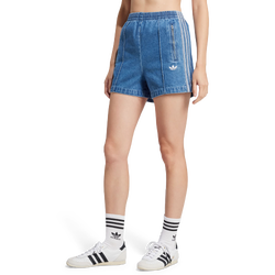 Damen Shorts - adidas Firebird Denim - Indigo Denim-Indigo Denim