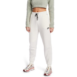 Women Pants - Nike Tech Fleece - Pale Ivory-Black