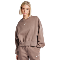 Mujer Sweatshirts - Nike Phoenix Oos - Mink Brown-Sail