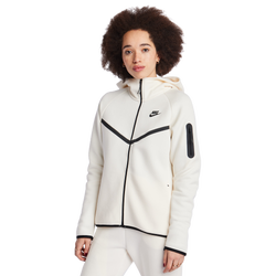 Damen Hoodies - Nike Tech Fleece - Pale Ivory-Black