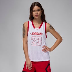 Damen Vests - Jordan Jersey 23 - White-Gym Red-Gym Red