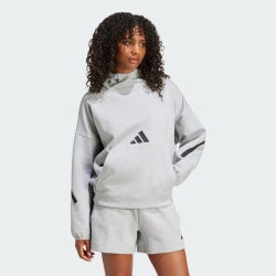 Damen Sweatshirts - adidas Z.N.E. Hooded - Medium Grey Heather-Medium Grey Heather