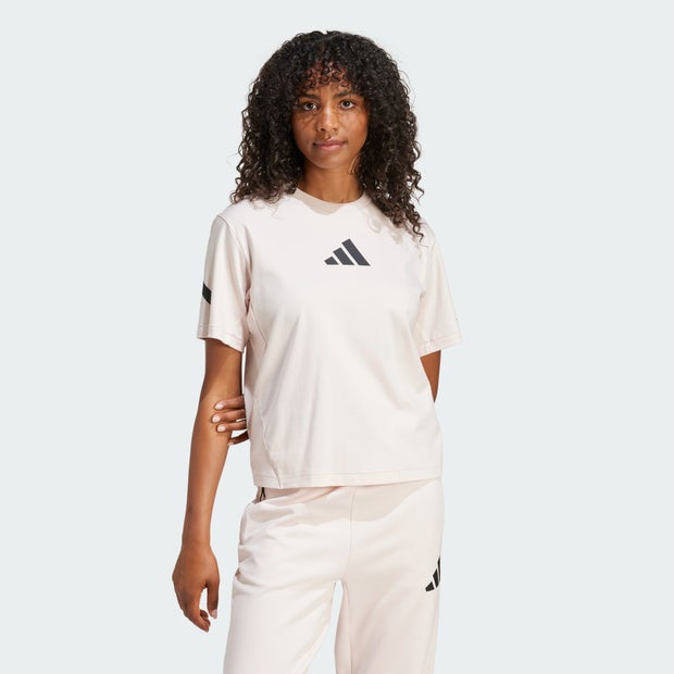 Adidas Z.n.e. Damen T-Shirts - Rosa - Größe: 40/L - Baumwoll-Jersey - Foot Locker