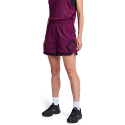 Women Shorts - Jordan Diamond 4 - Bordeaux-Bordeaux-Black