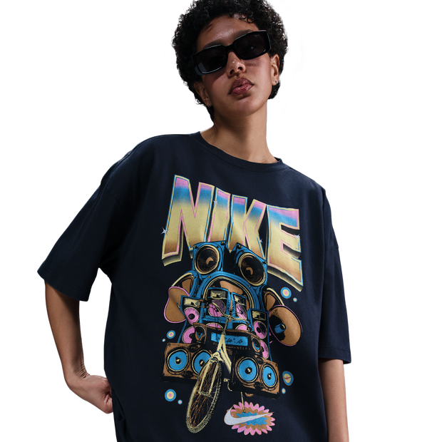 Nike Gfx T-shirts Dames - Zwart - Maat XS